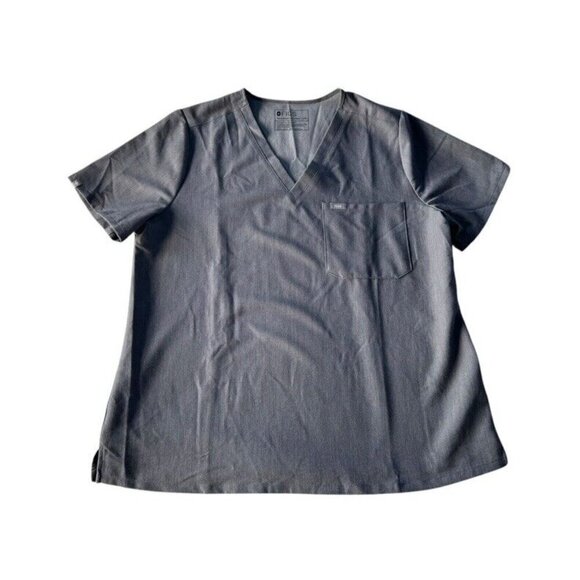 Figs Womens Sz XXL Catarina Technical Collection Scrub Top Graphite Gray - Picture 8 of 8